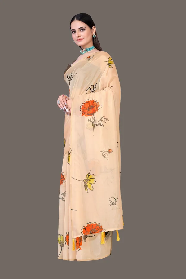 Soft_Silk_Organza_Saree_with_Gold_Zari_Border_-_Perfect_for_Party,_Wedding_and_Festival
