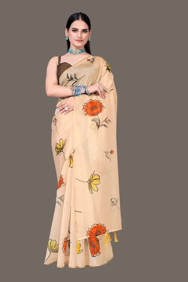 Soft_Silk_Organza_Saree_with_Gold_Zari_Border_-_Perfect_for_Party,_Wedding_and_Festival