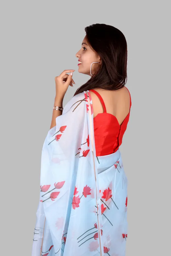 Soft_Silk_Organza_Saree_with_Gold_Zari_Border_-_Perfect_for_Party,_Wedding_and_Festival