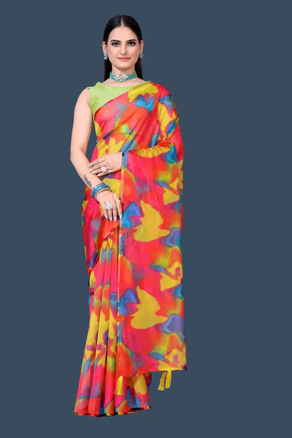 Soft_Silk_Organza_Saree_with_Gold_Zari_Border_-_Perfect_for_Party,_Wedding_and_Festival