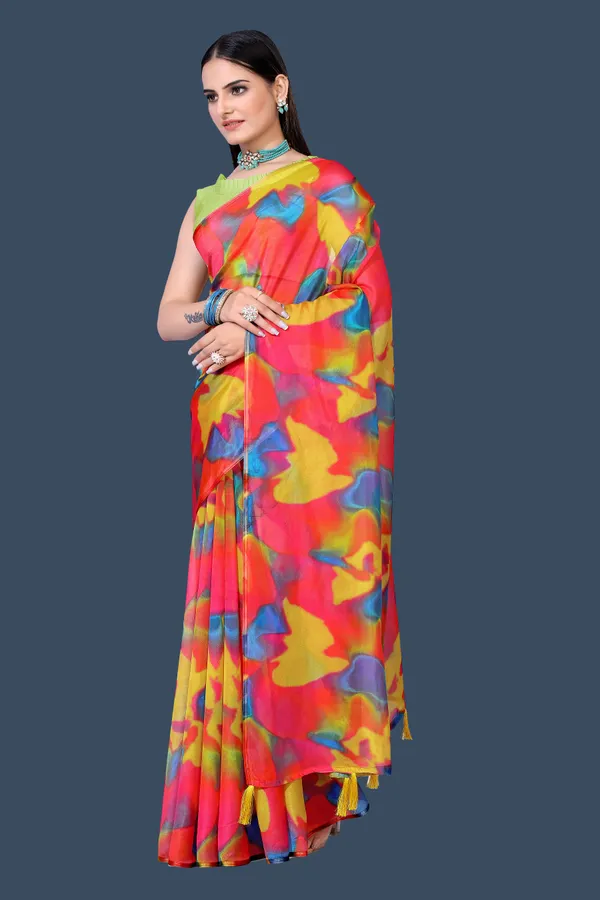 Soft_Silk_Organza_Saree_with_Gold_Zari_Border_-_Perfect_for_Party,_Wedding_and_Festival