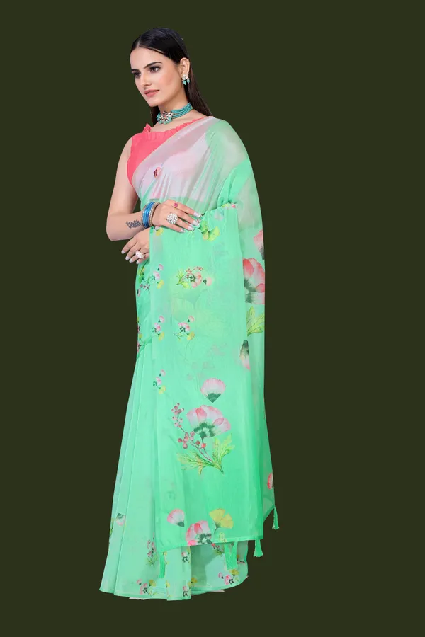 Soft_Silk_Organza_Saree_with_Gold_Zari_Border_-_Perfect_for_Party,_Wedding_and_Festival