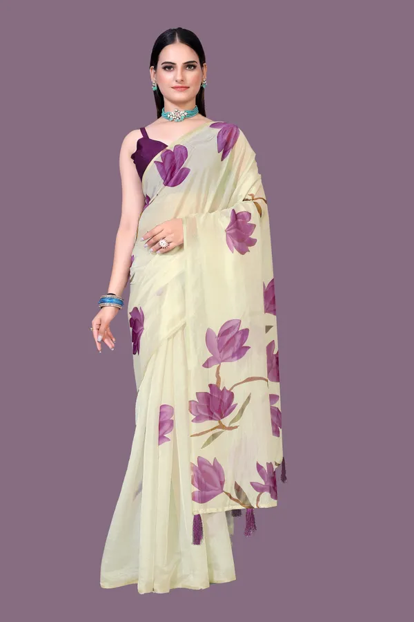 Soft_Silk_Organza_Saree_with_Gold_Zari_Border_-_Perfect_for_Party,_Wedding_and_Festival