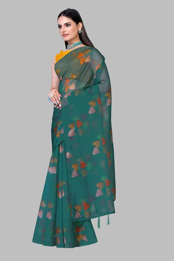 Soft_Silk_Organza_Saree_with_Gold_Zari_Border_-_Perfect_for_Party,_Wedding_and_Festival