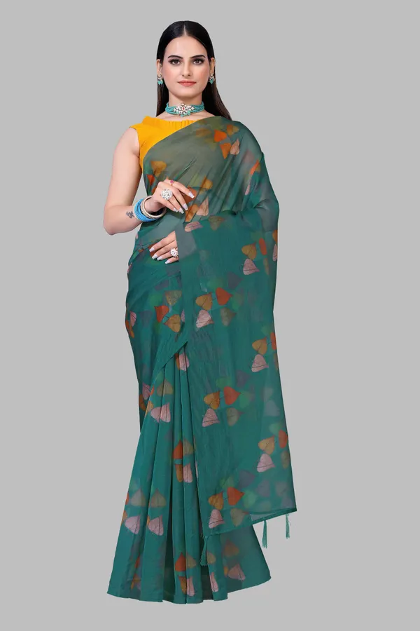 Soft_Silk_Organza_Saree_with_Gold_Zari_Border_-_Perfect_for_Party,_Wedding_and_Festival