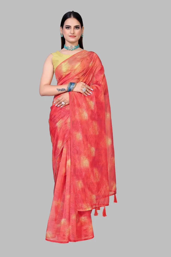 Soft_Silk_Organza_Saree_with_Gold_Zari_Border_-_Perfect_for_Party,_Wedding_and_Festival