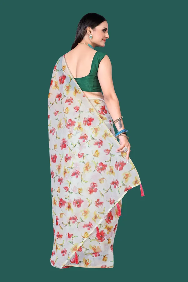 Soft_Silk_Organza_Saree_with_Gold_Zari_Border_-_Perfect_for_Party,_Wedding_and_Festival