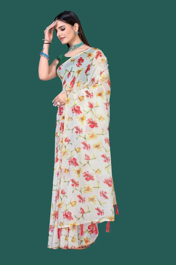 Soft_Silk_Organza_Saree_with_Gold_Zari_Border_-_Perfect_for_Party,_Wedding_and_Festival
