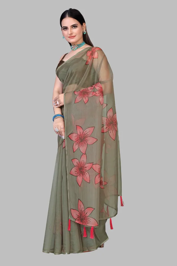 Soft_Silk_Organza_Saree_with_Gold_Zari_Border_-_Perfect_for_Party,_Wedding_and_Festival