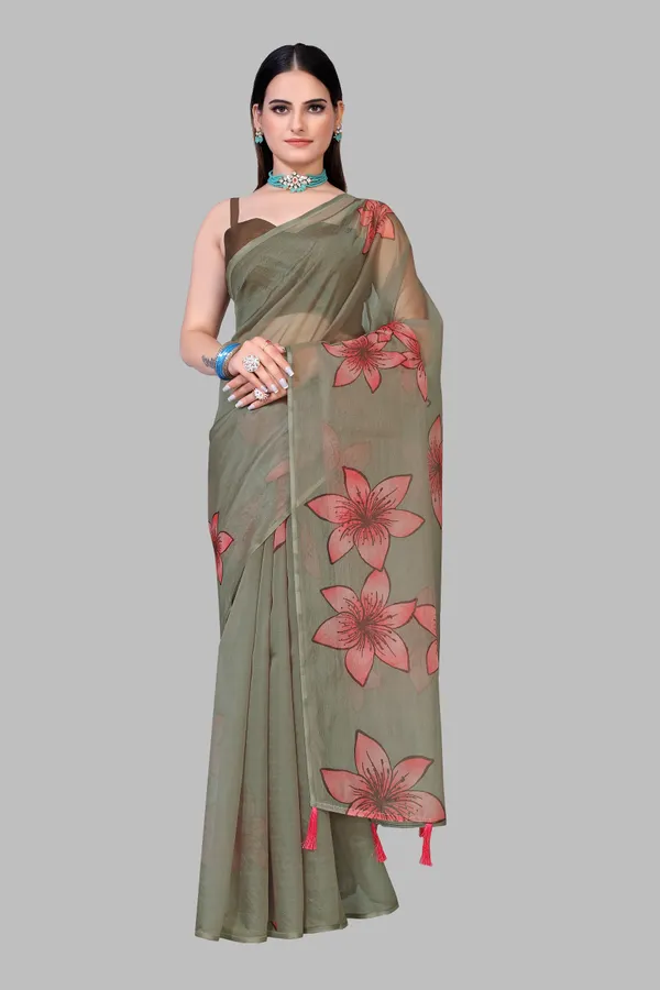 Soft_Silk_Organza_Saree_with_Gold_Zari_Border_-_Perfect_for_Party,_Wedding_and_Festival