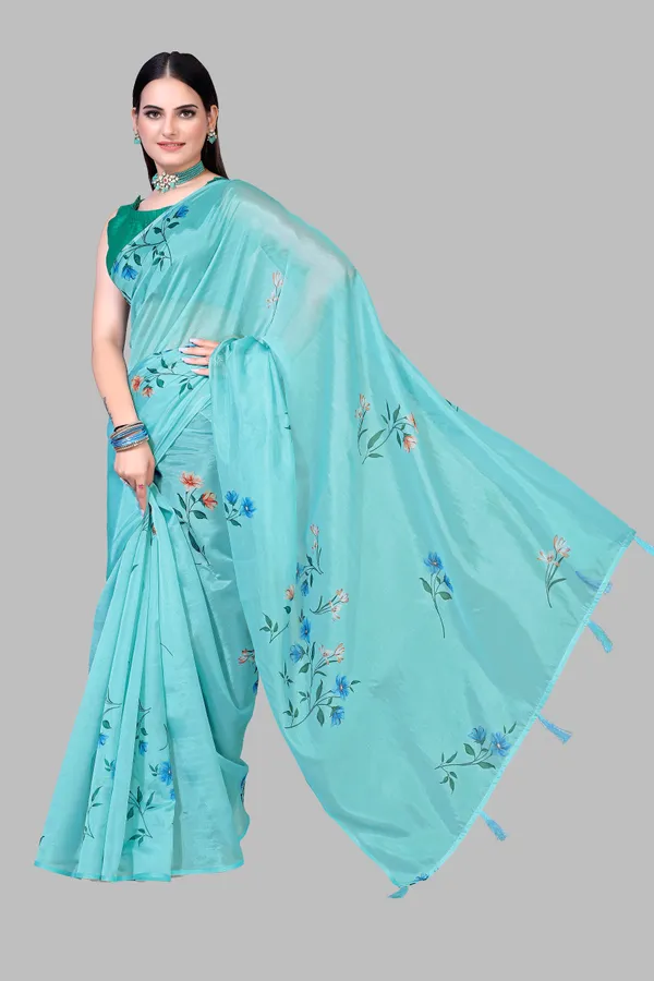 Soft_Silk_Organza_Saree_with_Gold_Zari_Border_-_Perfect_for_Party,_Wedding_and_Festival