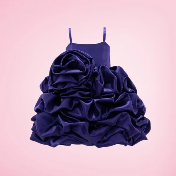 Purple_Satin_Solid_Square_Neck_Dress_For_Girls