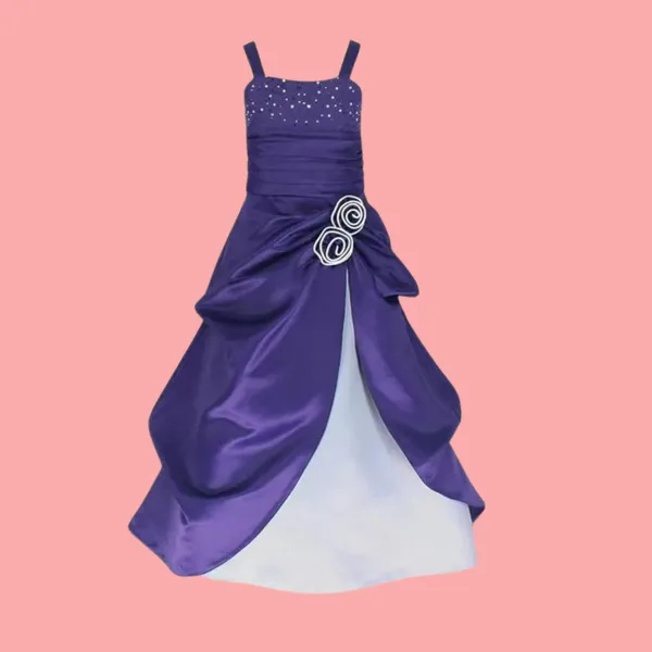 Purple_Satin_Solid_Square_Neck_Dress_For_Girls