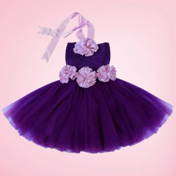 Purple_Net_Solid_Square_Neck_Tutu_Dress_For_Girls