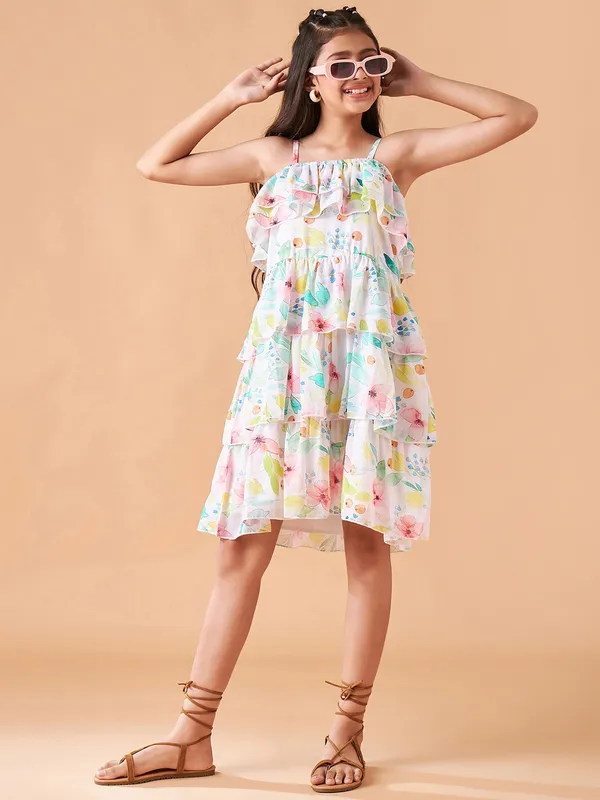 White__Dress_for_Girl_|_Fit_and_Flare_Knee_Length
