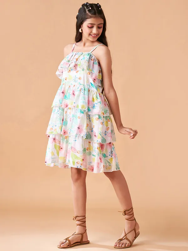 White__Dress_for_Girl_|_Fit_and_Flare_Knee_Length