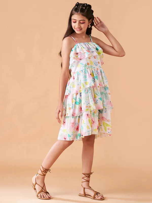 White__Dress_for_Girl_|_Fit_and_Flare_Knee_Length