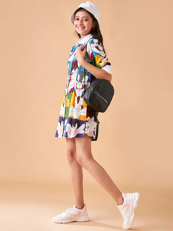 Multicolor_Dress_for_Girl_|_Shirt_Midi_Casual