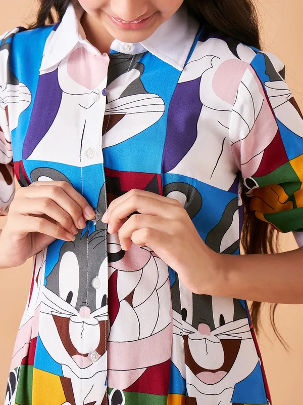Multicolor_Dress_for_Girl_|_Shirt_Midi_Casual