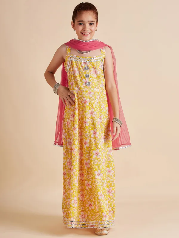 Yellow_Dress_for_Girl_|_Floral_Maxi_Gown