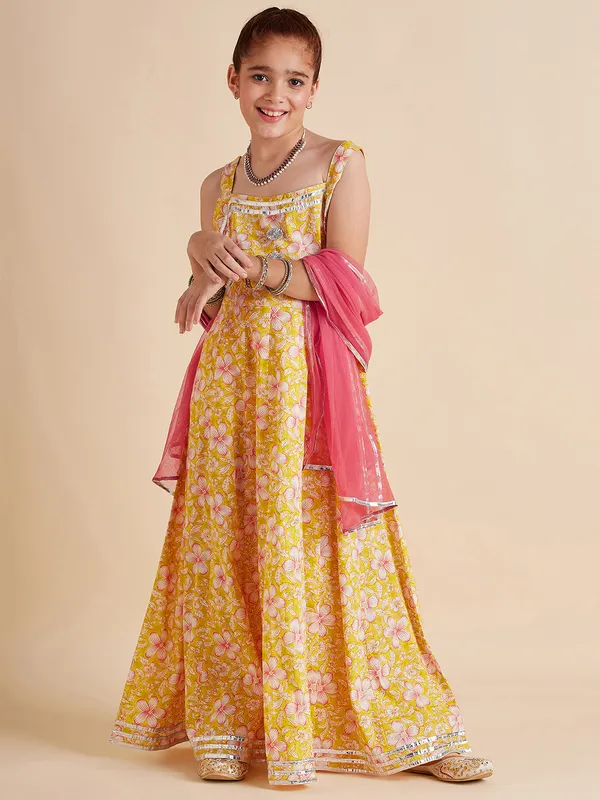 Yellow_Dress_for_Girl_|_Floral_Maxi_Gown
