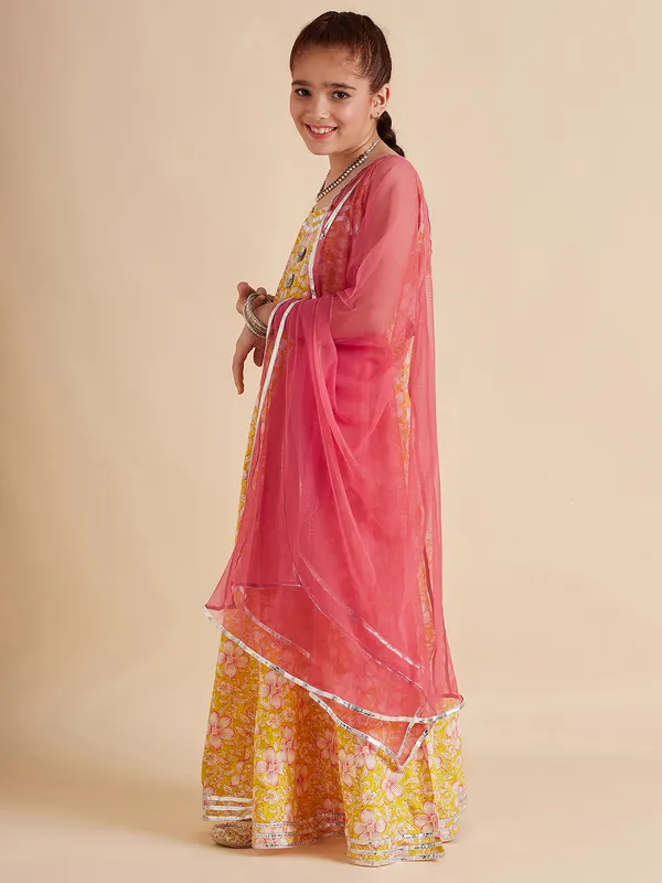 Yellow_Dress_for_Girl_|_Floral_Maxi_Gown