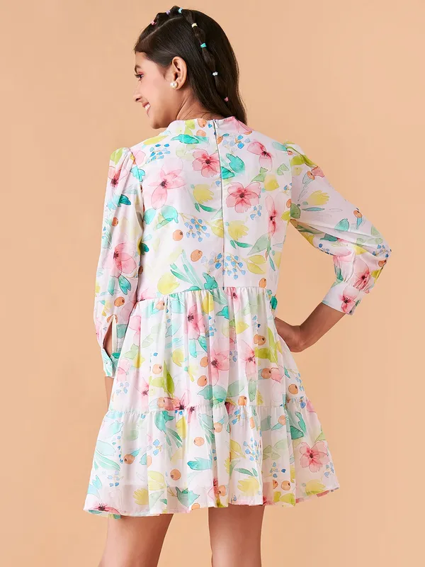 White__Dress_for_Girl_|_A-Line_Dress_Knee_Length_Casual
