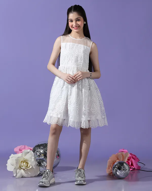 Girls_Self_Design_A-Line_Knee_Length_Dress_|_White