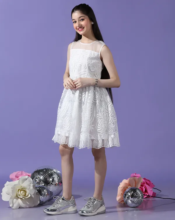 Girls_Self_Design_A-Line_Knee_Length_Dress_|_White