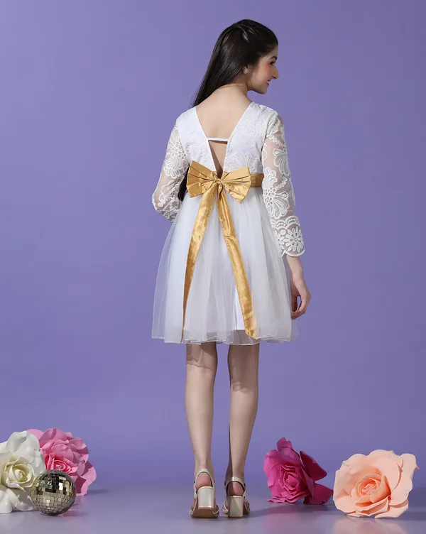 Girls_Self_Design_A-Line_Knee_Length_Dress_|_White
