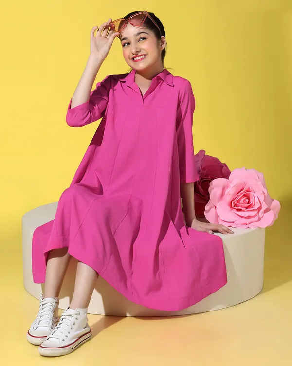 Girls_Printed_Empire_Midi_Dress_|_Magenta