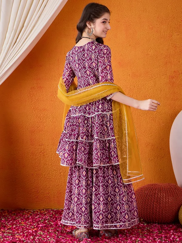 Cherry_&_Jerry_Purple_Chinon_Silk_Kurta_Set_With_Dupatta