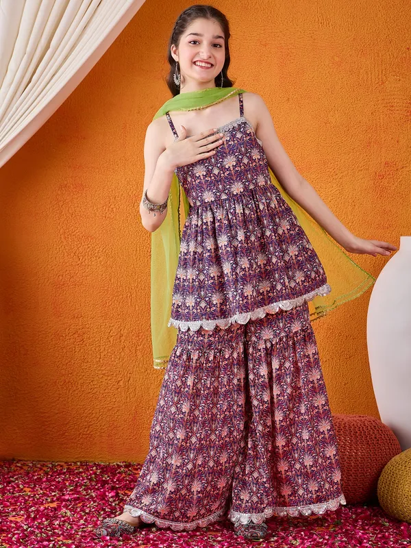 Cherry_&_Jerry_Purple_Chinon_Silk_Kurta_Set_With_Dupatta