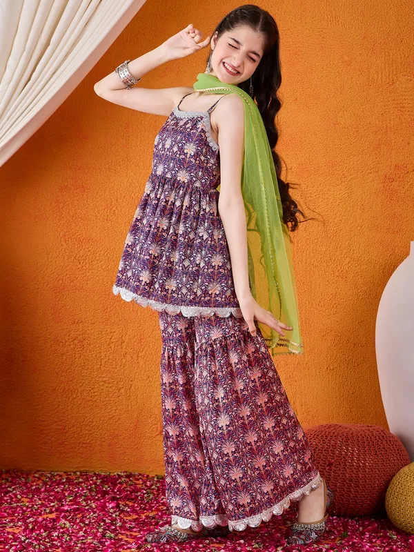 Cherry_&_Jerry_Purple_Chinon_Silk_Kurta_Set_With_Dupatta