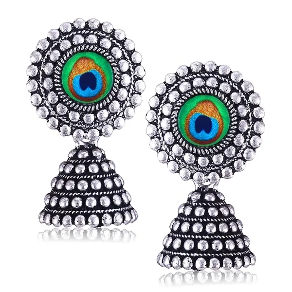 Earrings_for_women_fashion_jhumka_oxidised_Silver_Earrings_for_women_Combo_chandbali_pearl_stylish_Butterfly_jhumkas_traditional_Jhumki_Peacock_Earrings_For_girls_South_Temple_Ear_Rings_-M734