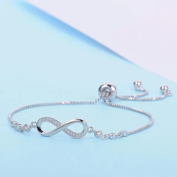 Infinity_Shape_Cubic_Zirconia_Diamond_Bracelet_for_Women_&_Girls,_Jewelry_for_Gift,_Adjustable_Charm_Bracelet