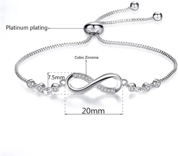 Infinity_Shape_Cubic_Zirconia_Diamond_Bracelet_for_Women_&_Girls,_Jewelry_for_Gift,_Adjustable_Charm_Bracelet