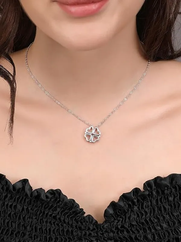 Two_in_one_Magnetic_Folding_Plated_Heart_Style_Pendent_Chain_Cubic_Stainless_Steel_Pendant_Pendant