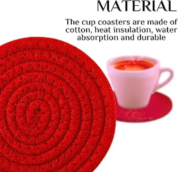 Cotton_Rope/_Jute_/Small_Dry_grass/Natural_Cane/Chic_Dry_Grass_Bag/Farmhouse_Coasters_for_Drinks/Absorbent_Coasterfor_Fabletop_Protection/Women_Coaster,Rustic_Coaster,Rope_Drink_Coaster-Full_Red.