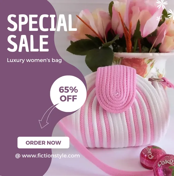 Pink-White_Jute_Handbag_-_Fiction_Style_Women's_Tote