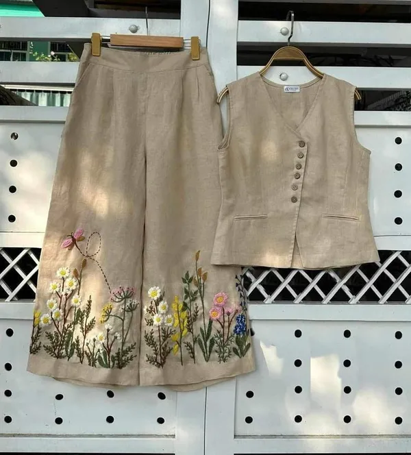 Biba_"Floral_Embroidery"_Co_Ord_Set_(Top+Bottom)