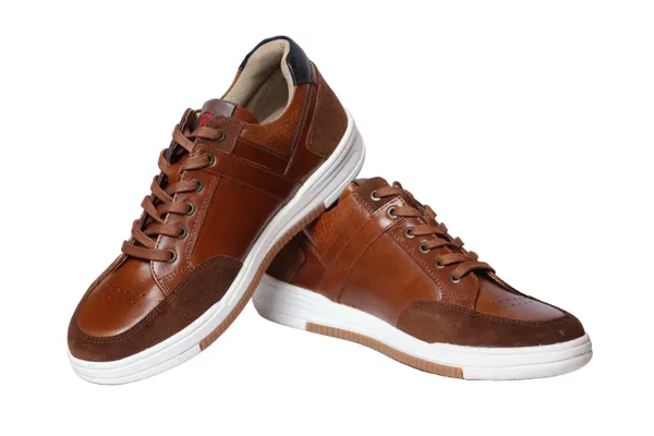 Tan_&_Navy_leather_Lace-up_Sneakers_for_Men