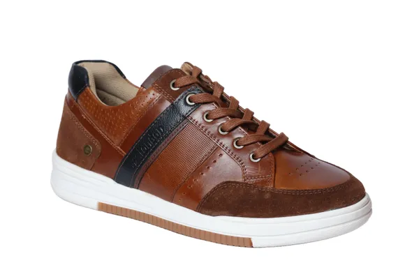 Tan_&_Navy_leather_Lace-up_Sneakers_for_Men