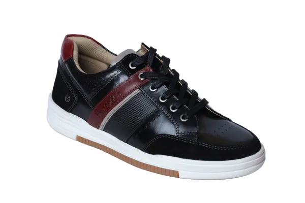 Black_&_Red_leather_Lace-up_Sneakers_for_Men