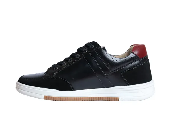Black_&_Red_leather_Lace-up_Sneakers_for_Men