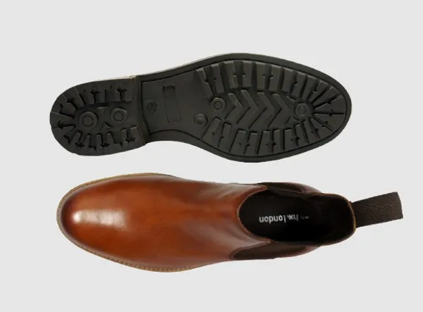 Tan_Genuine_Leather_Men's_Chelsea_Boots_For_Casual_&_Party_Wear