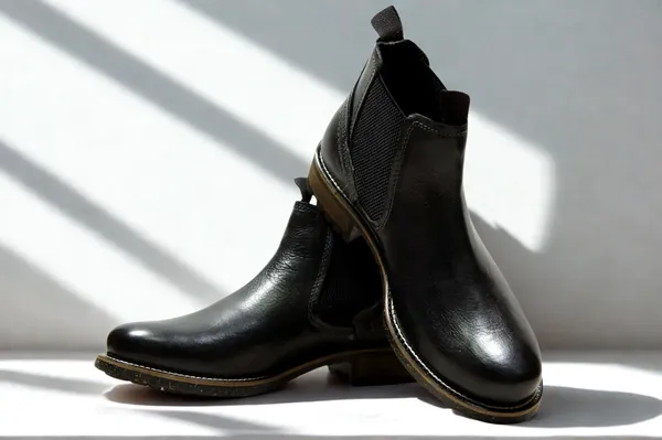Black_Genuine_Leather_Men's_Chelsea_Boots_For_Casual_Wear