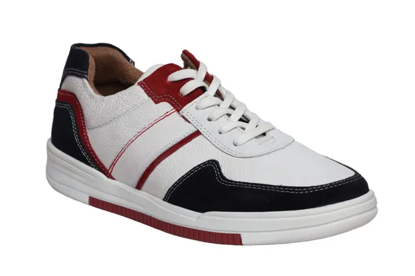 White_&_Blue_leather_Lace-up_Sneakers_for_Men