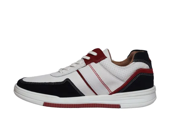 White_&_Blue_leather_Lace-up_Sneakers_for_Men