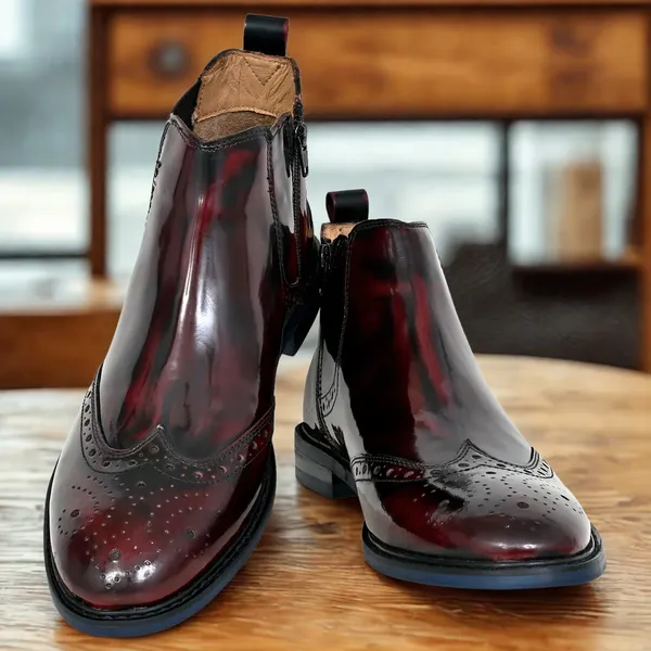 Cherry_Brush-Off_Leather_Brogues_Mid_Top_Blocked_Heel_Regular_Boots